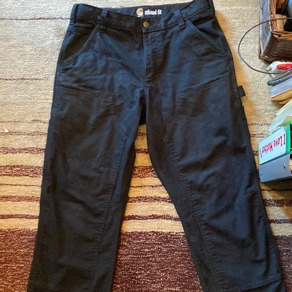 Black double knee carharrt